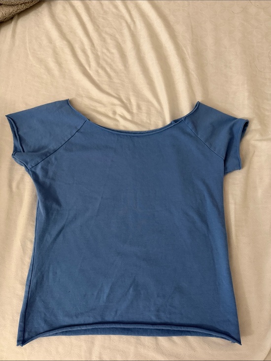 Brandy Melville Tops - Brandy Melville Blue Scoop Neck Short Sleeve Top